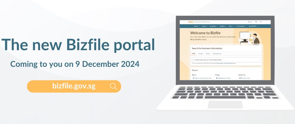新加坡会计与企业监管局（ACRA）将于12月9日推出全新Bizfile门户